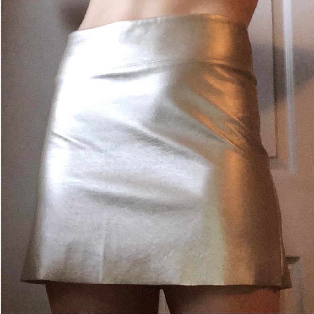 Full Tilt Gold Mini Skirt